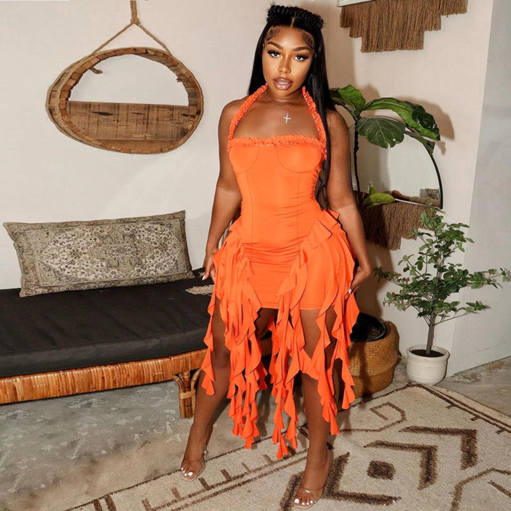 Selena Fringe Maxi Dress Elegance Crate