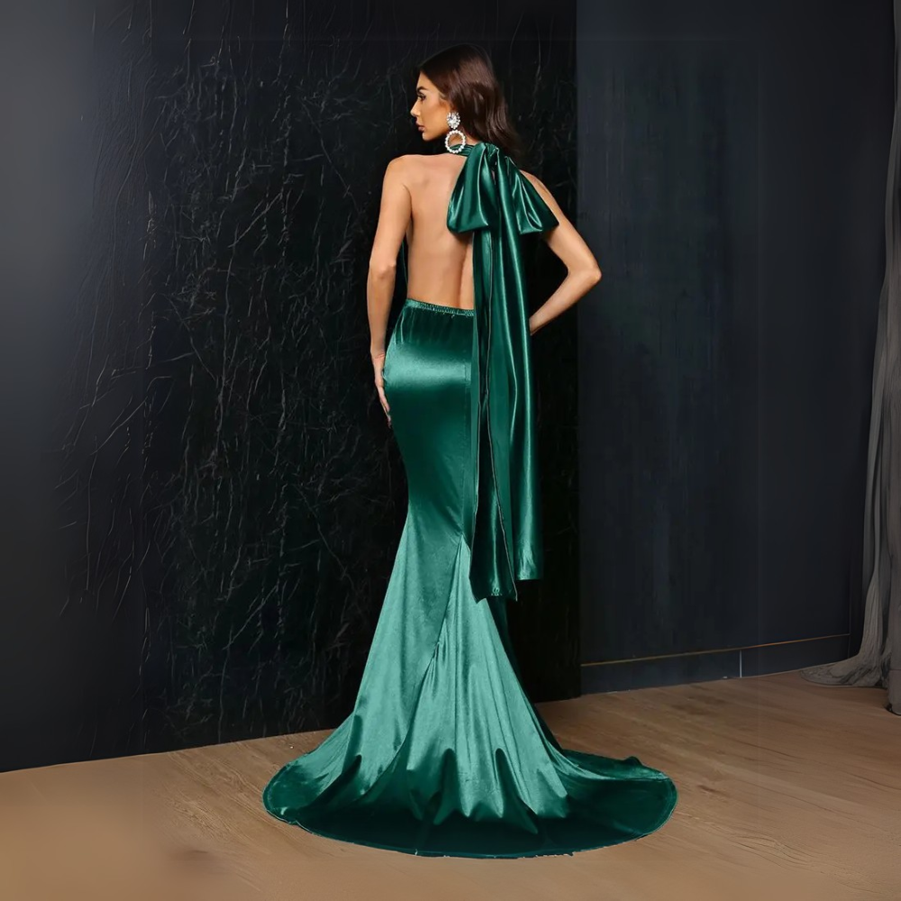 Emerald Grace Mermaid Gown Elegance Crate