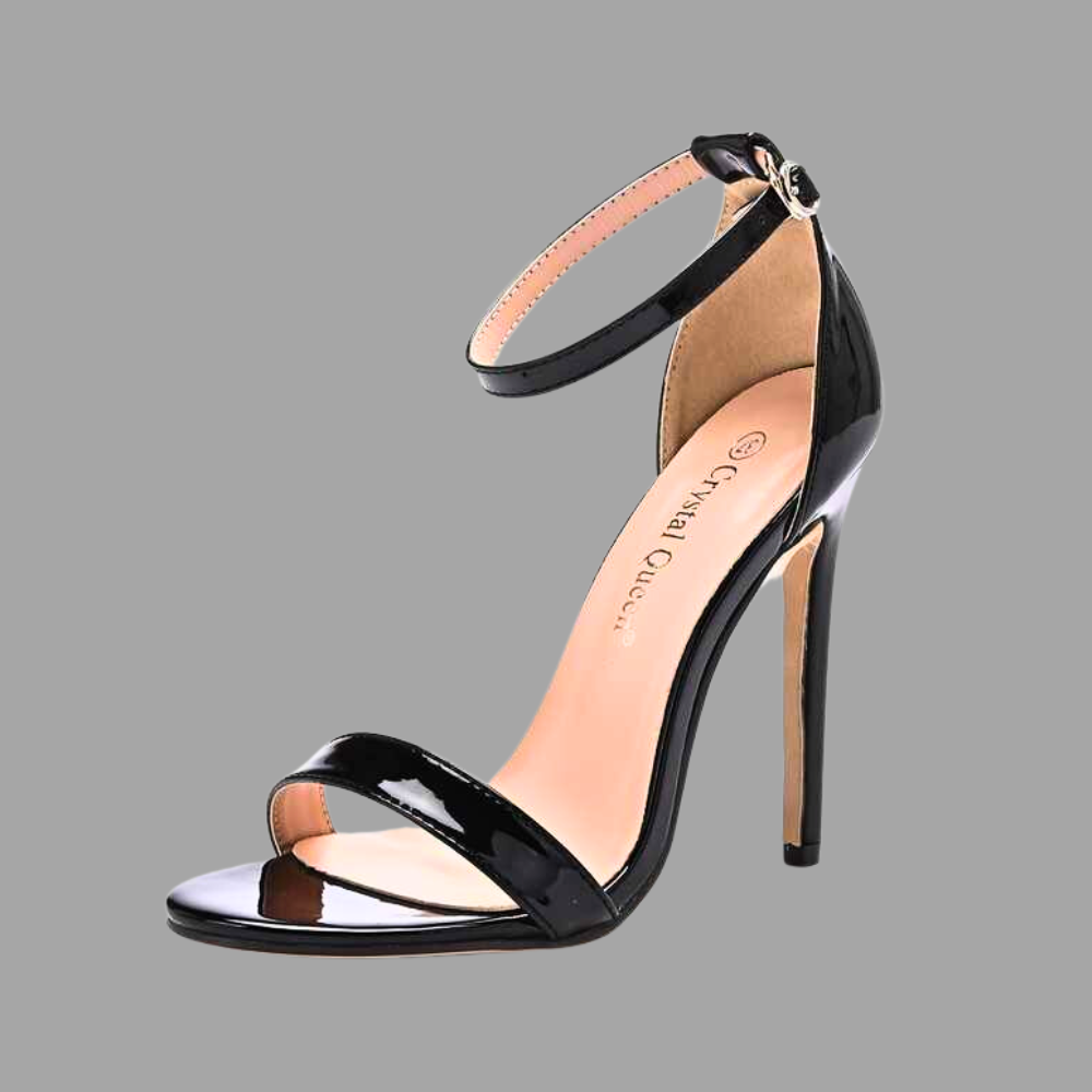 Luna Glossy High Heel Sandals Elegance Crate