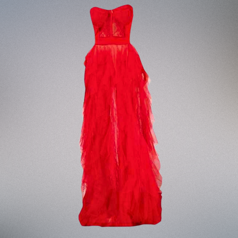 Sheer Lace Evening Dress Elegance Crate
