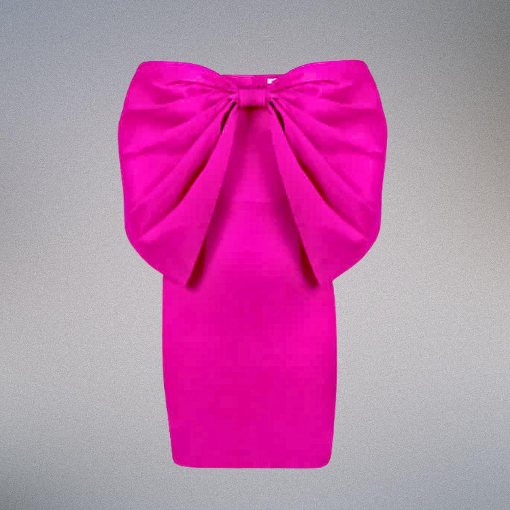 Fuchsia Bow Elegance Dress Elegance Crate