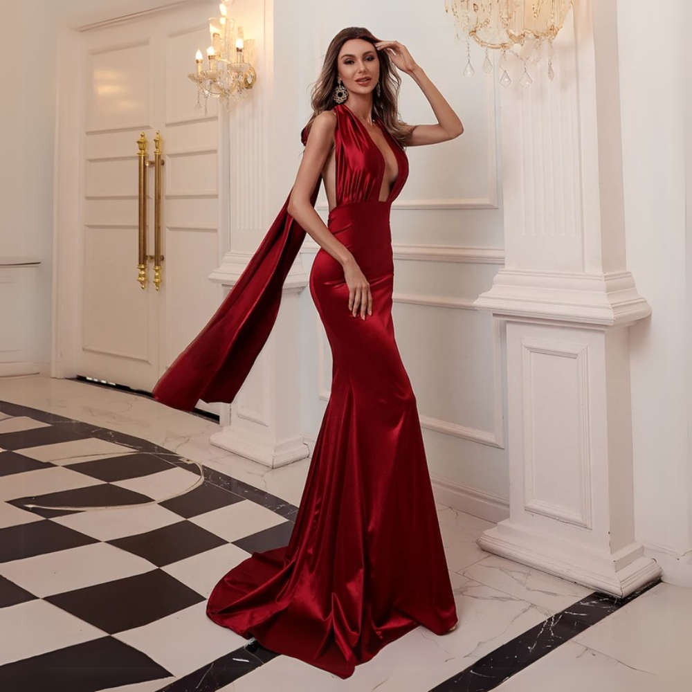 Emerald Grace Mermaid Gown Elegance Crate