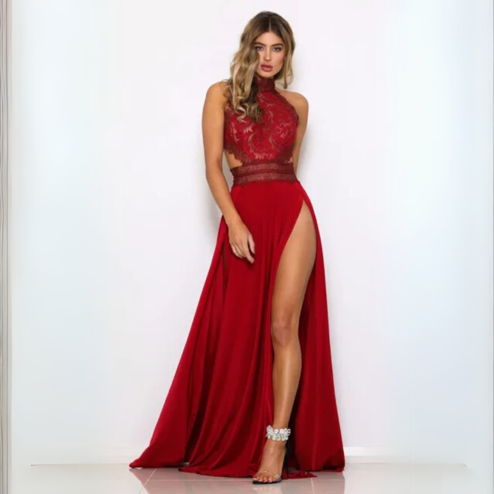 Scarlet Temptation Lace Gown Elegance Crate