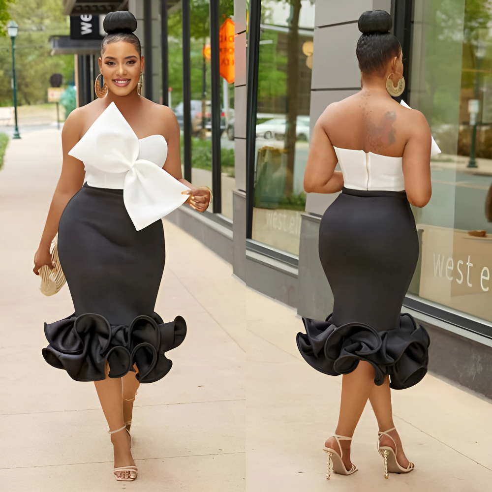 Knot Front Two-Piece Maxi Dress Elegance Crate