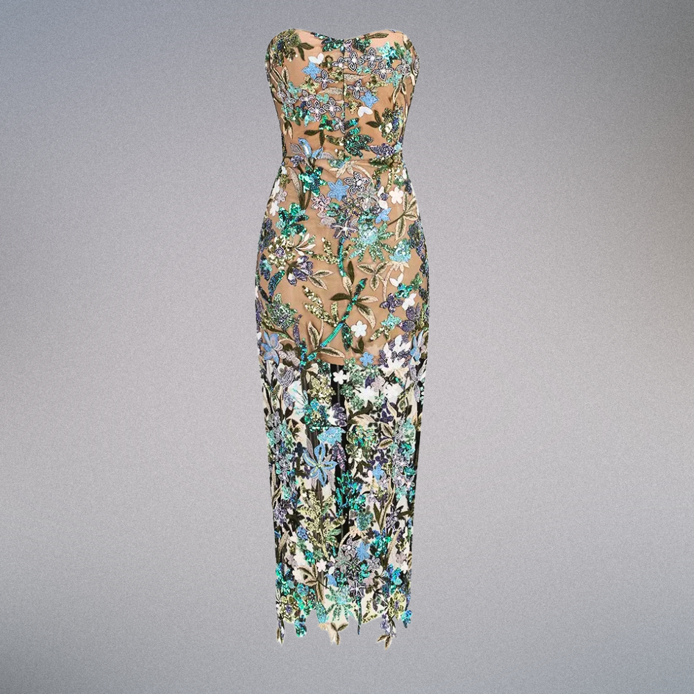 Enchanted Bloom Embroidered Dress Elegance Crate