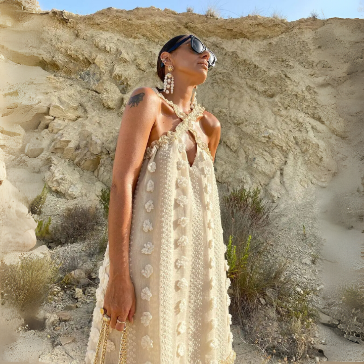 Ocean Breeze Halter Maxi Dress white