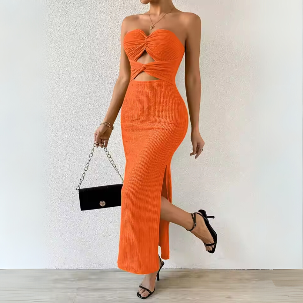 Lime Twist Midi Dress