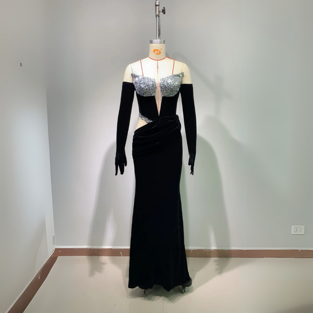 Crystal Noir Majesty Gown