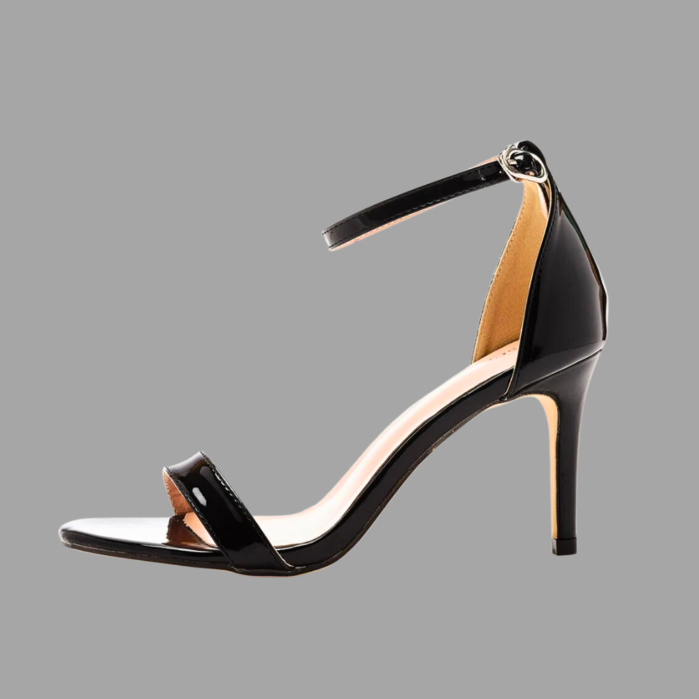 Luna Glossy High Heel Sandals Elegance Crate