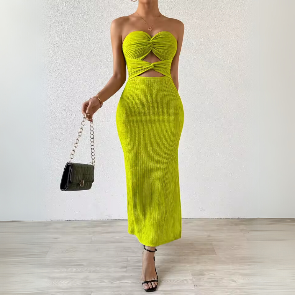 Lime Twist Midi Dress