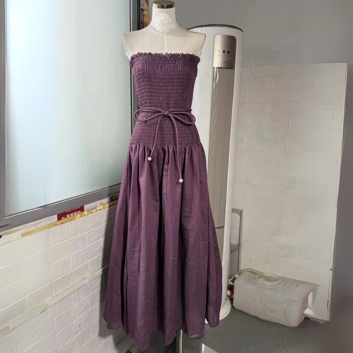 Olive Serenity Strapless Gown Purple