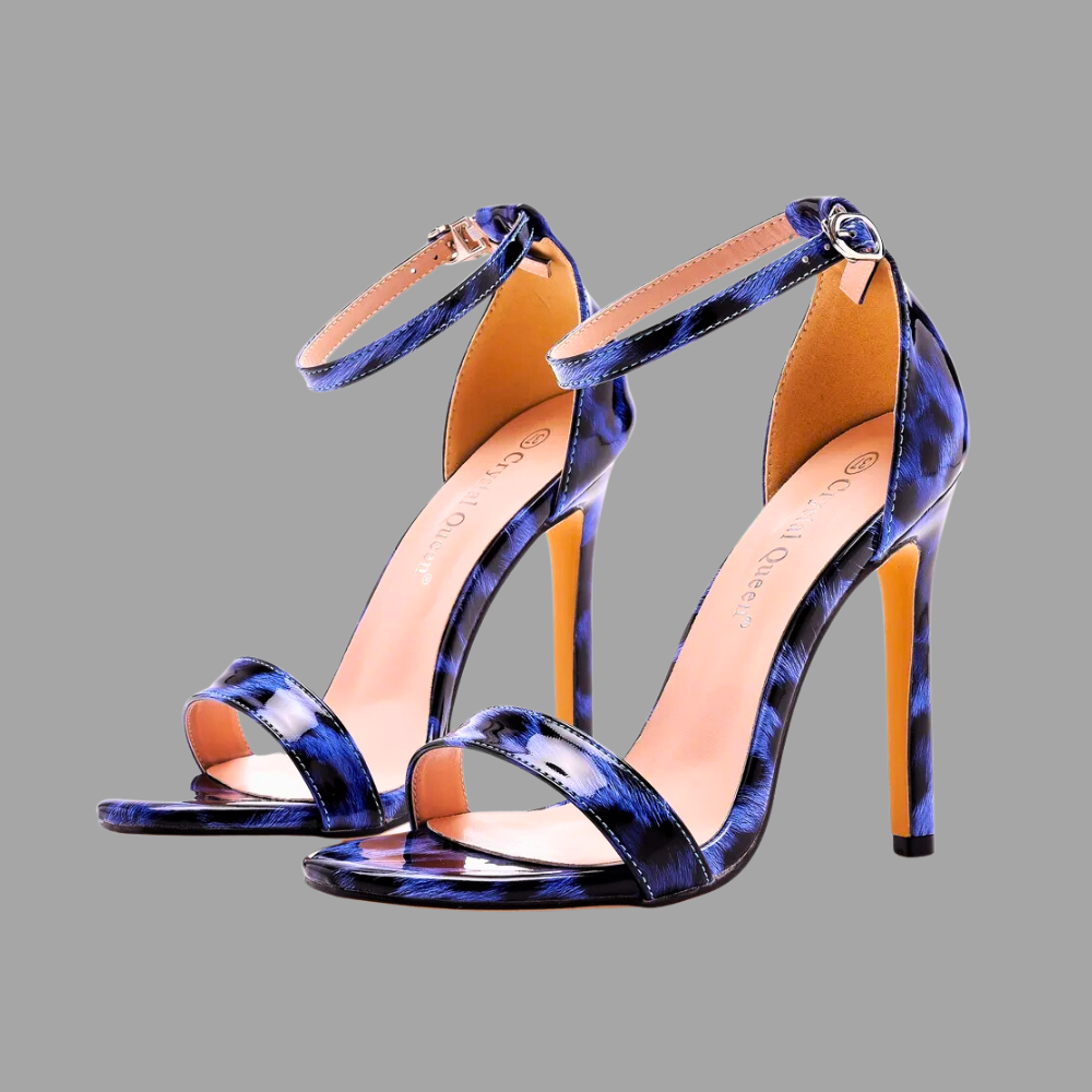 Luna Glossy High Heel Sandals Elegance Crate