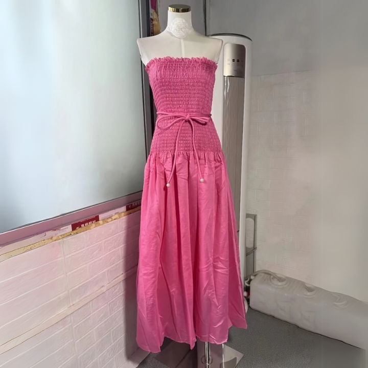Olive Serenity Strapless Gown Pink