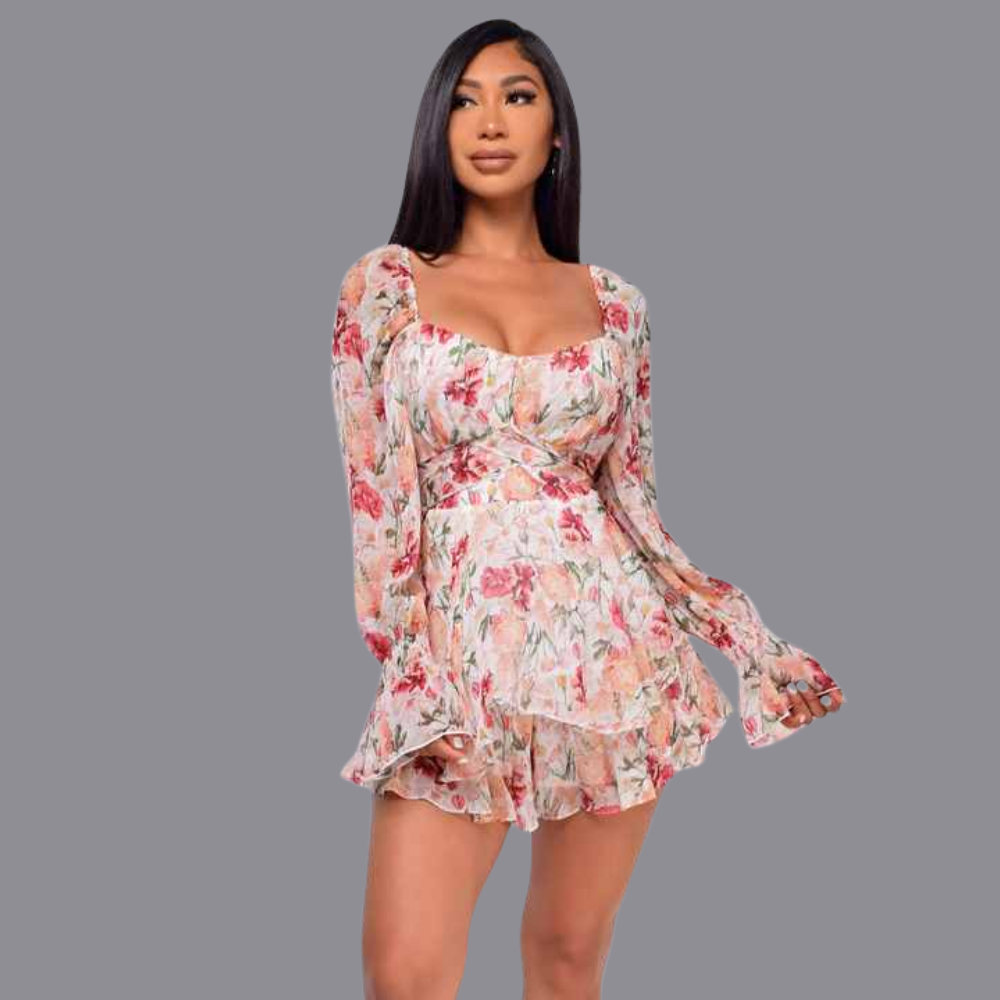 Elena Ruffle Romper Elegance Crate