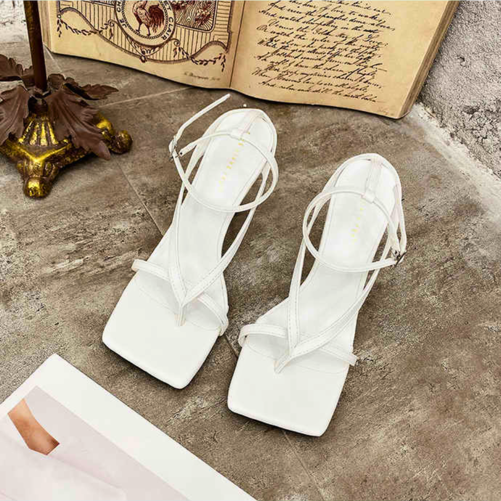 Aurora Metallic High Heel Sandals Elegance Crate