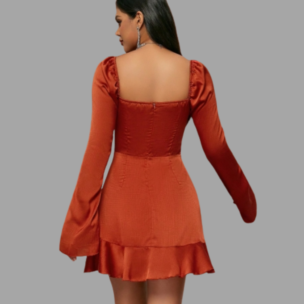Livia Satin Mini Dress Elegance Crate