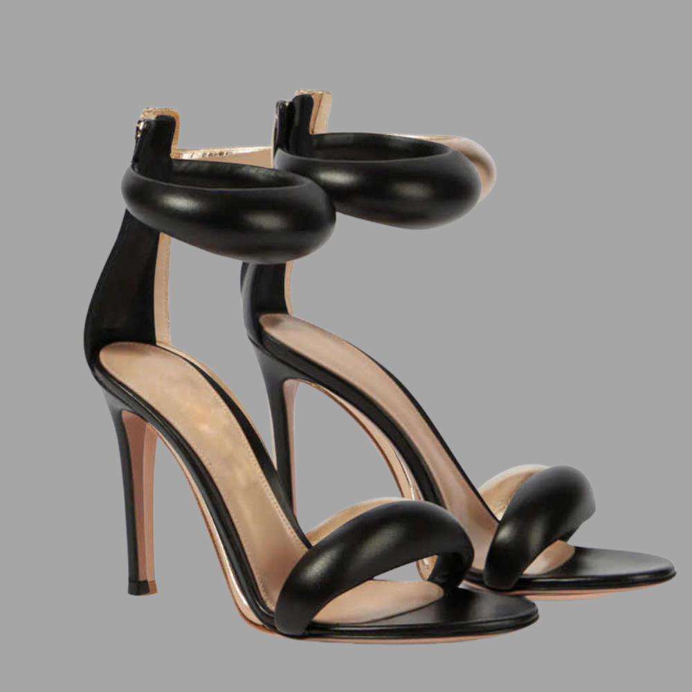 Chloe Square Toe High Heel Sandals Elegance Crate