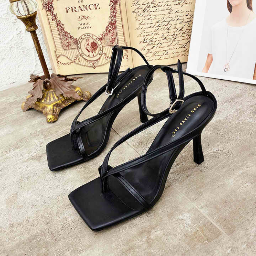 Aurora Metallic High Heel Sandals Elegance Crate