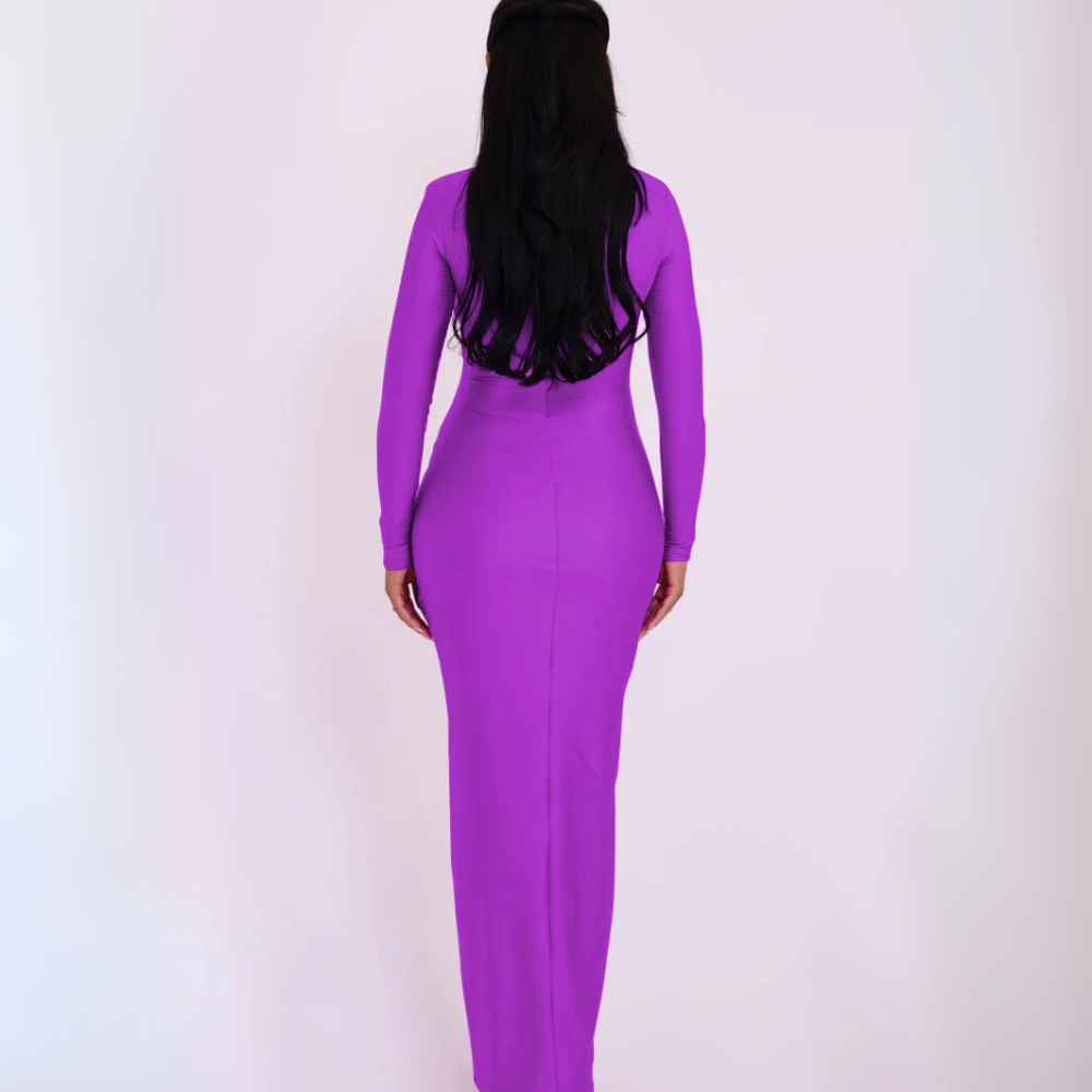 Sapphire Elegance Cutout Gown Elegance Crate