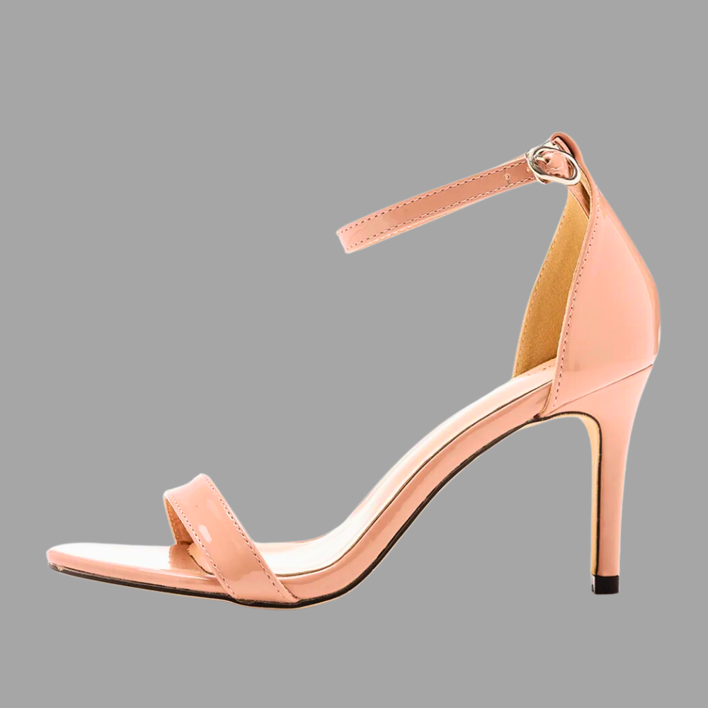 Luna Glossy High Heel Sandals Elegance Crate