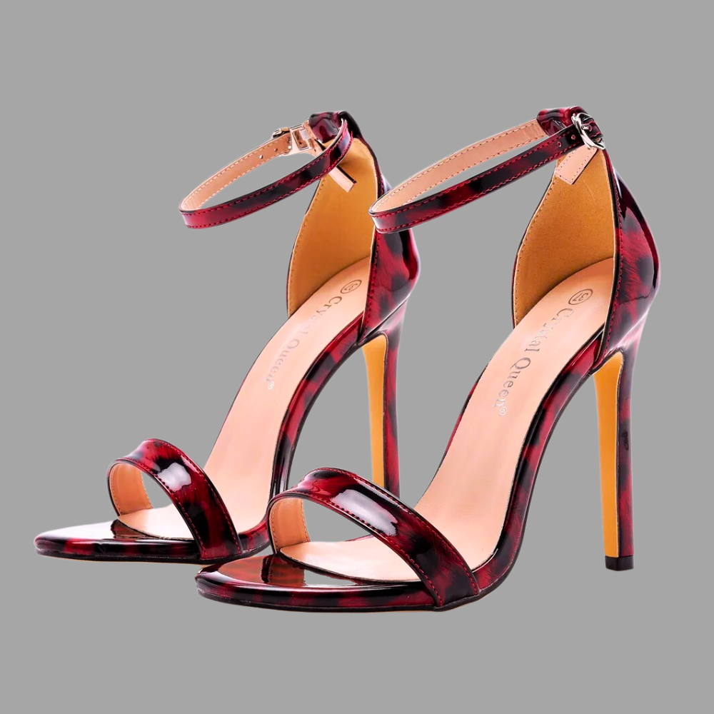 Luna Glossy High Heel Sandals Elegance Crate