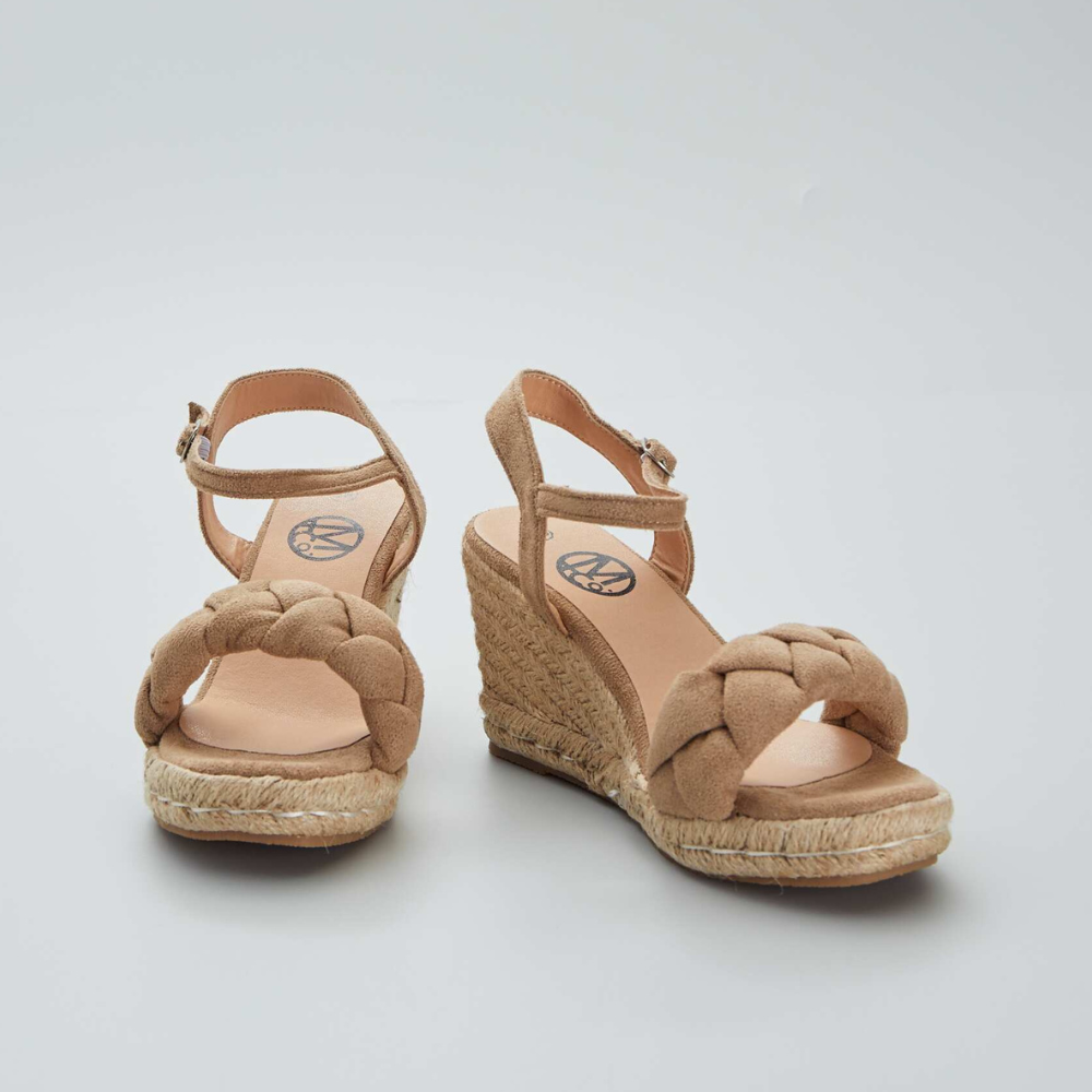 Braided Elegance Wedge Sandals Elegance Crate