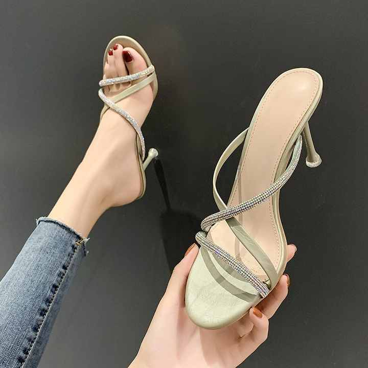 Crystal Strap High Heel Sandals Elegance Crate