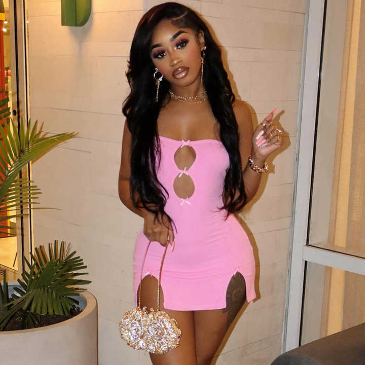 Lila Strapless Cut-Out Mini Dress Elegance Crate