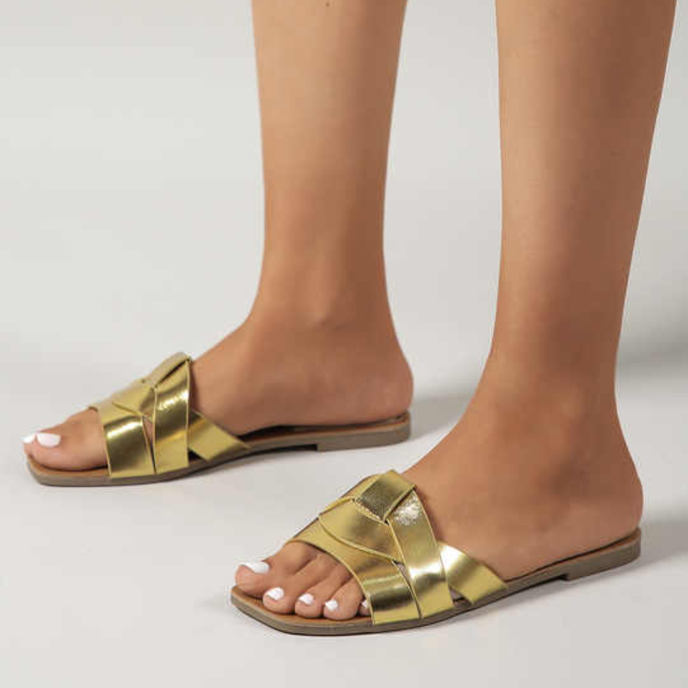 Serenity Woven Slide Sandals Elegance Crate