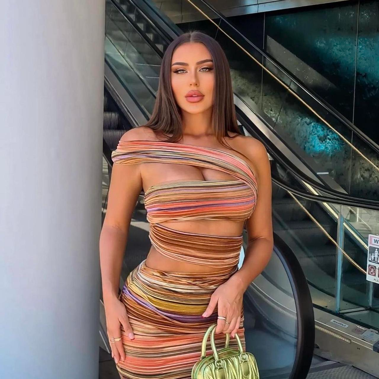 Sunset Mirage Wrap Dress Elegance Crate