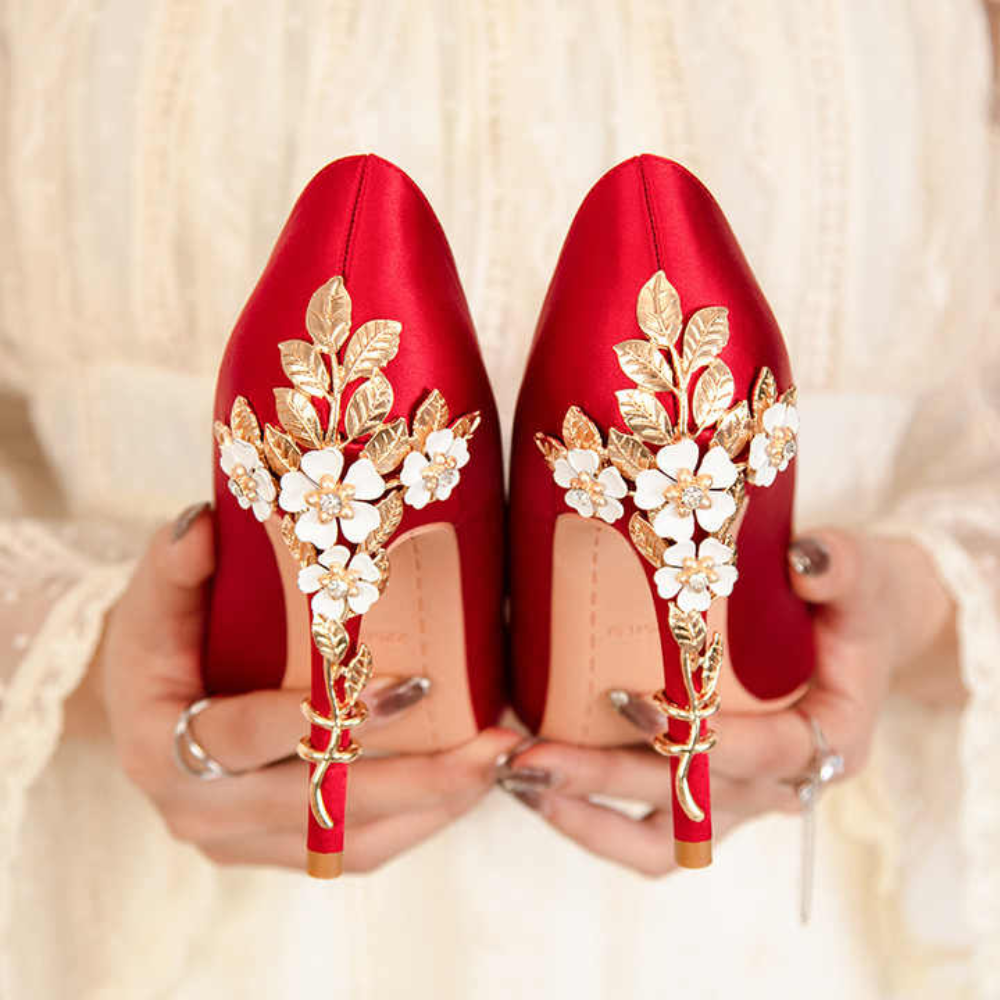 Celeste Satin High Heel Pumps Elegance Crate