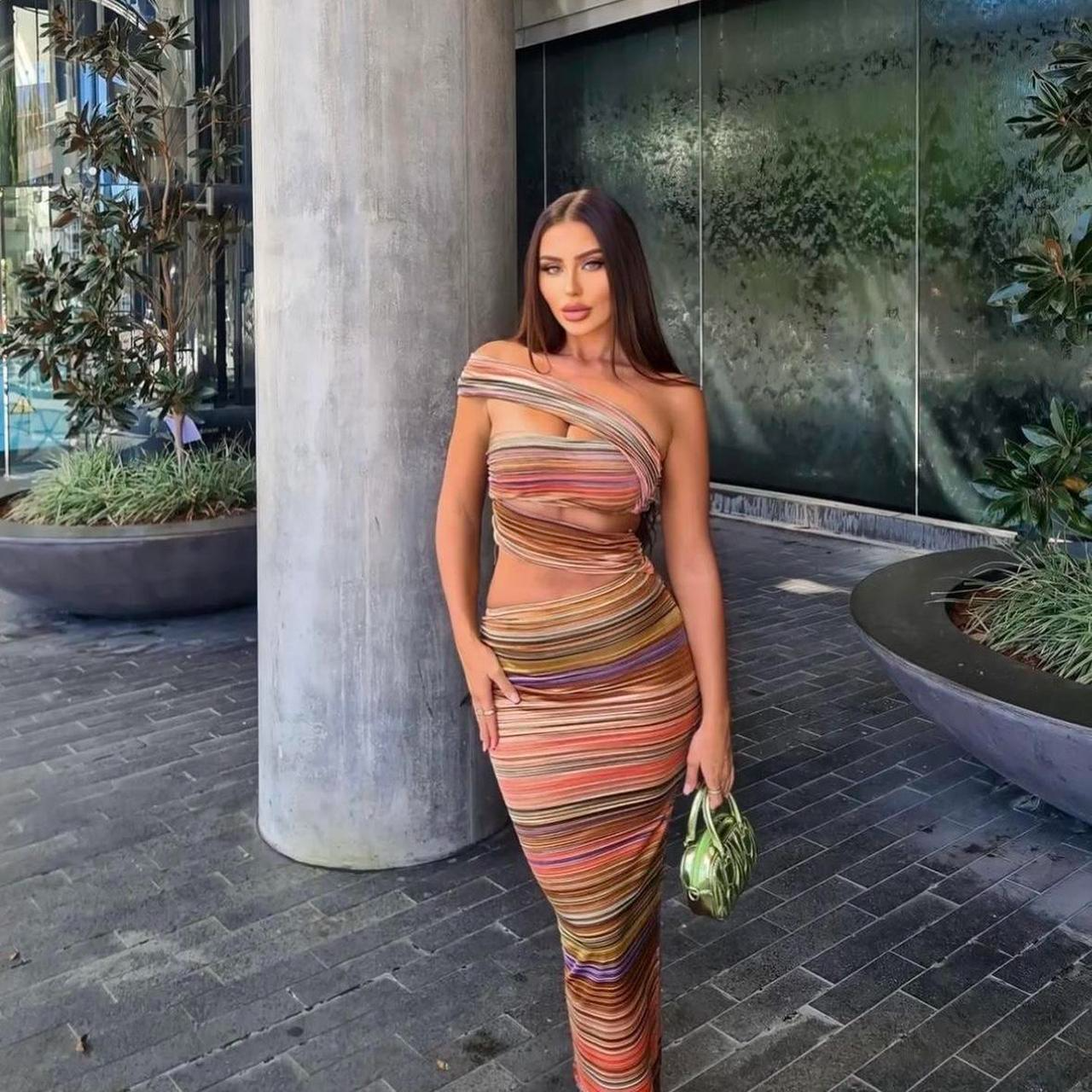 Sunset Mirage Wrap Dress Elegance Crate