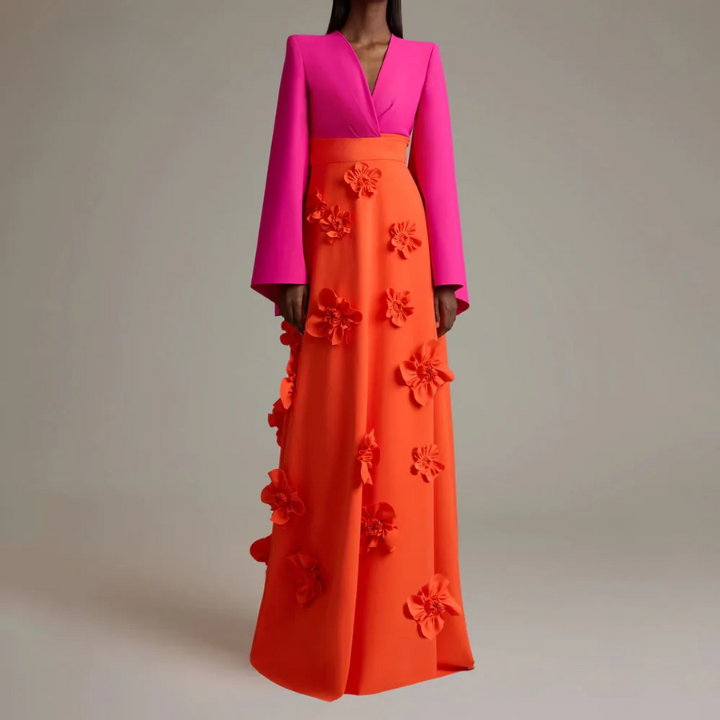 Sunset Bloom Gown Orange