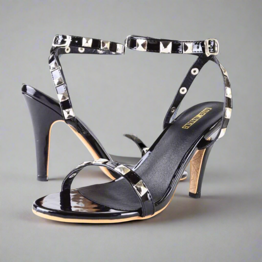 Lana Riveted Stiletto Sandals Elegance Crate