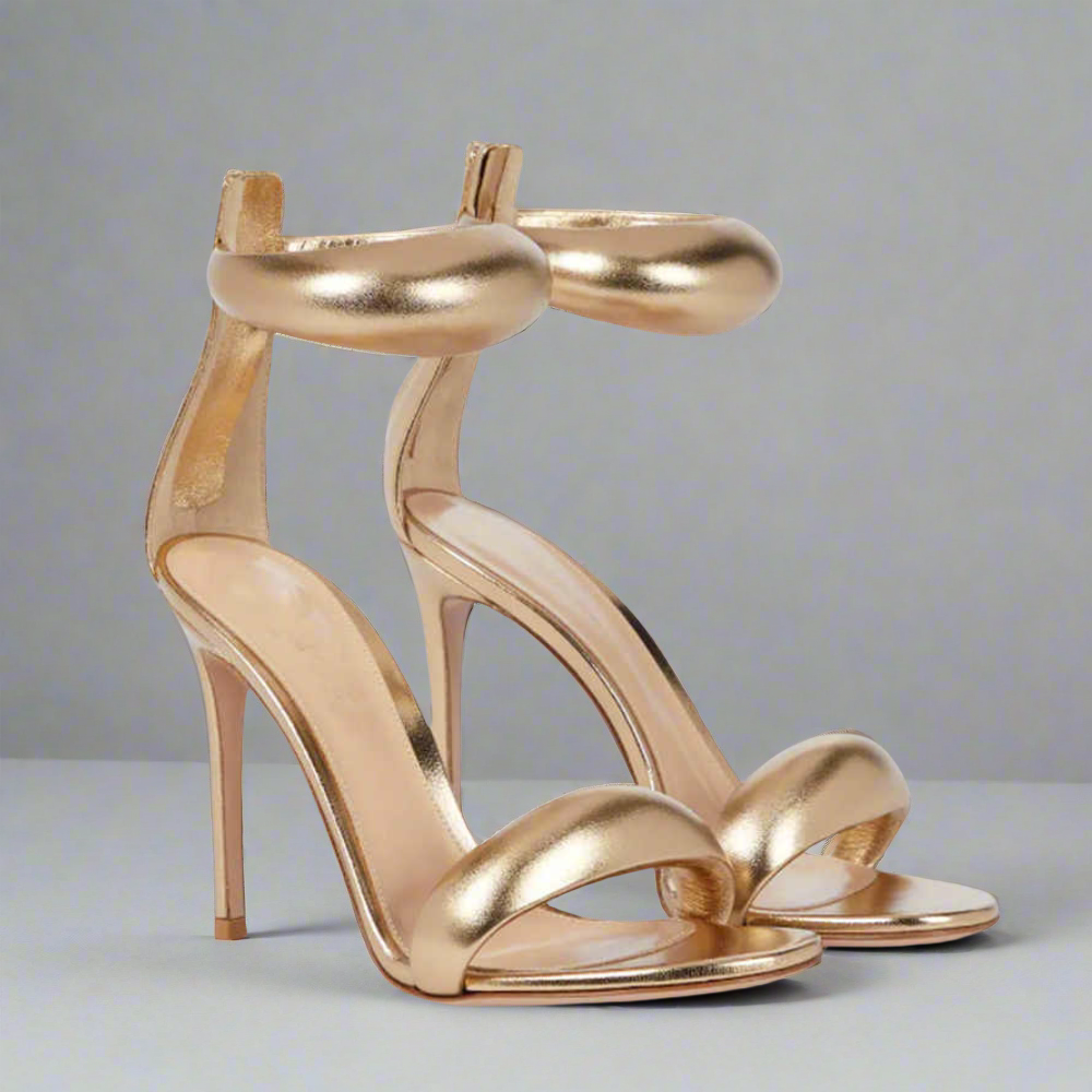 Chloe Square Toe High Heel Sandals Elegance Crate
