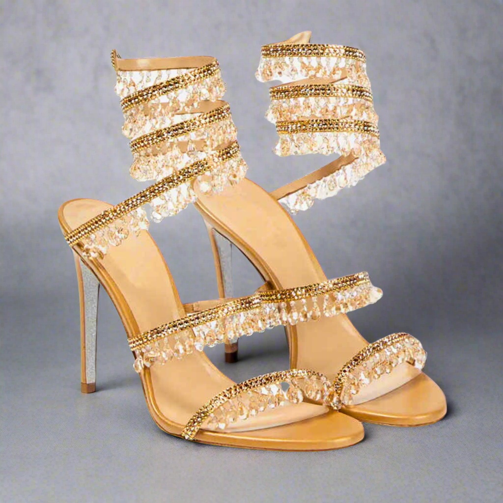 Bella Strapped Stiletto Sandals Elegance Crate