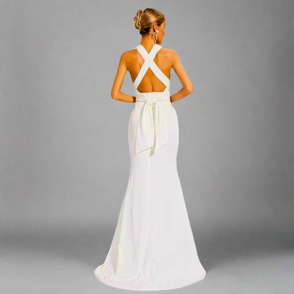Ivory Grace Halter Gown Elegance Crate