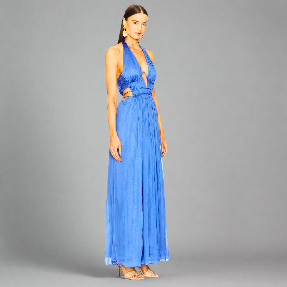 Azure Breeze Halter Gown Elegance Crate