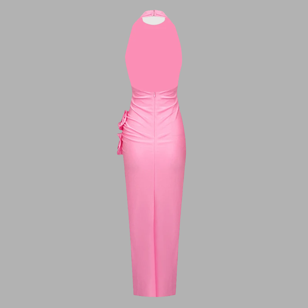 Rosette Bloom Halter Gown Elegance Crate