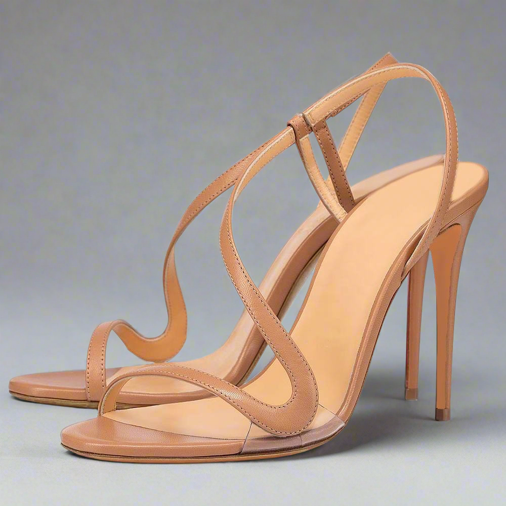 Serene Wave Strappy Heels Elegance Crate