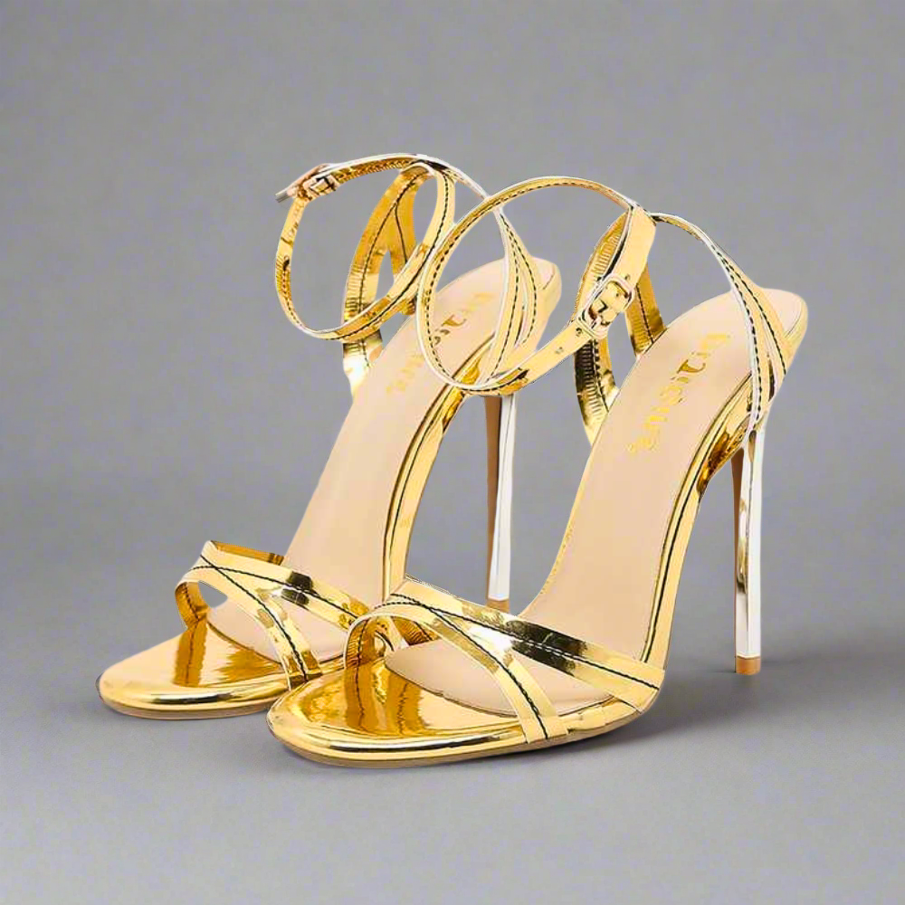 Golden Glow Heels Elegance Crate
