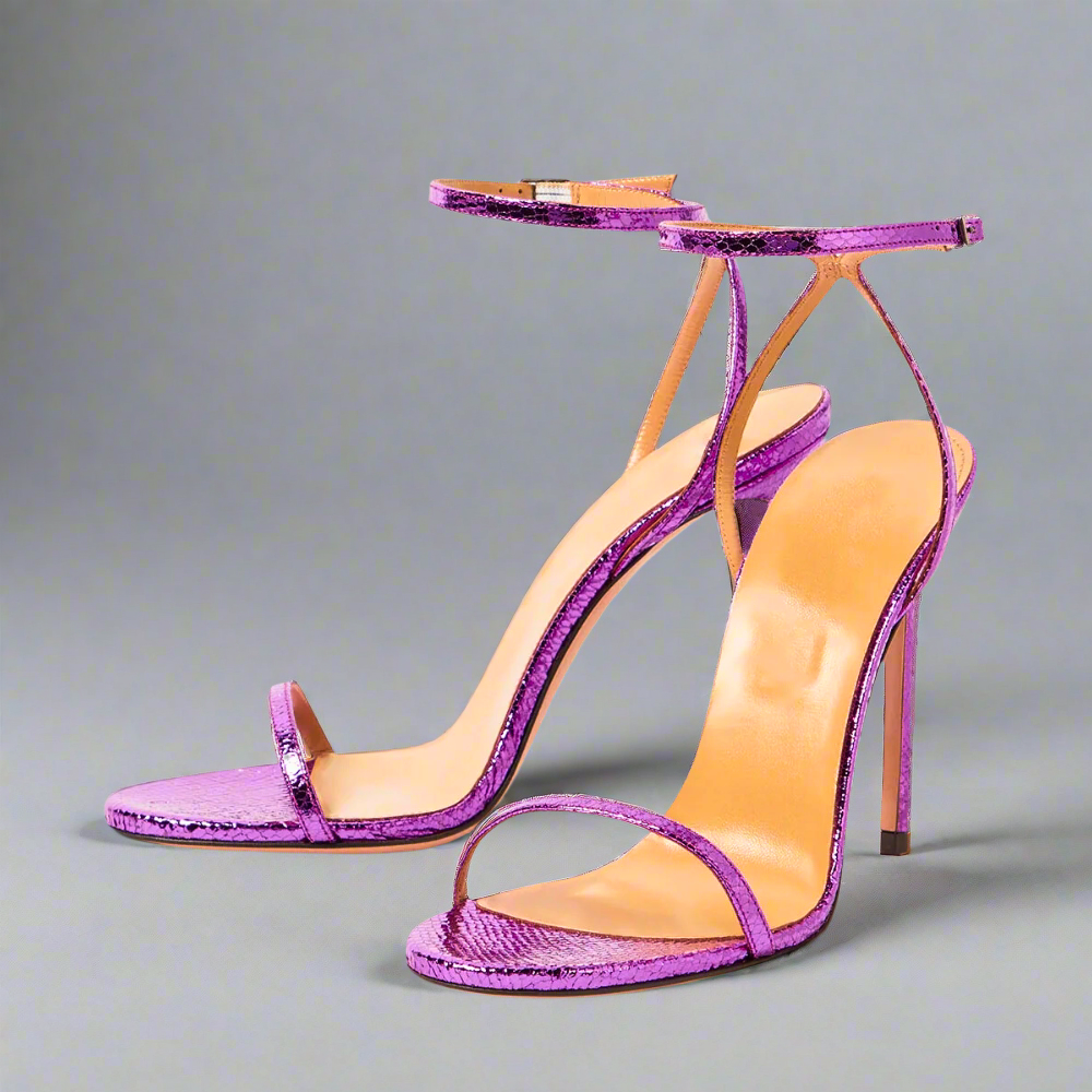 Luna Ankle-Strap Stiletto Sandals Elegance Crate