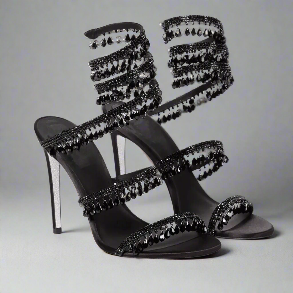 Bella Strapped Stiletto Sandals Elegance Crate