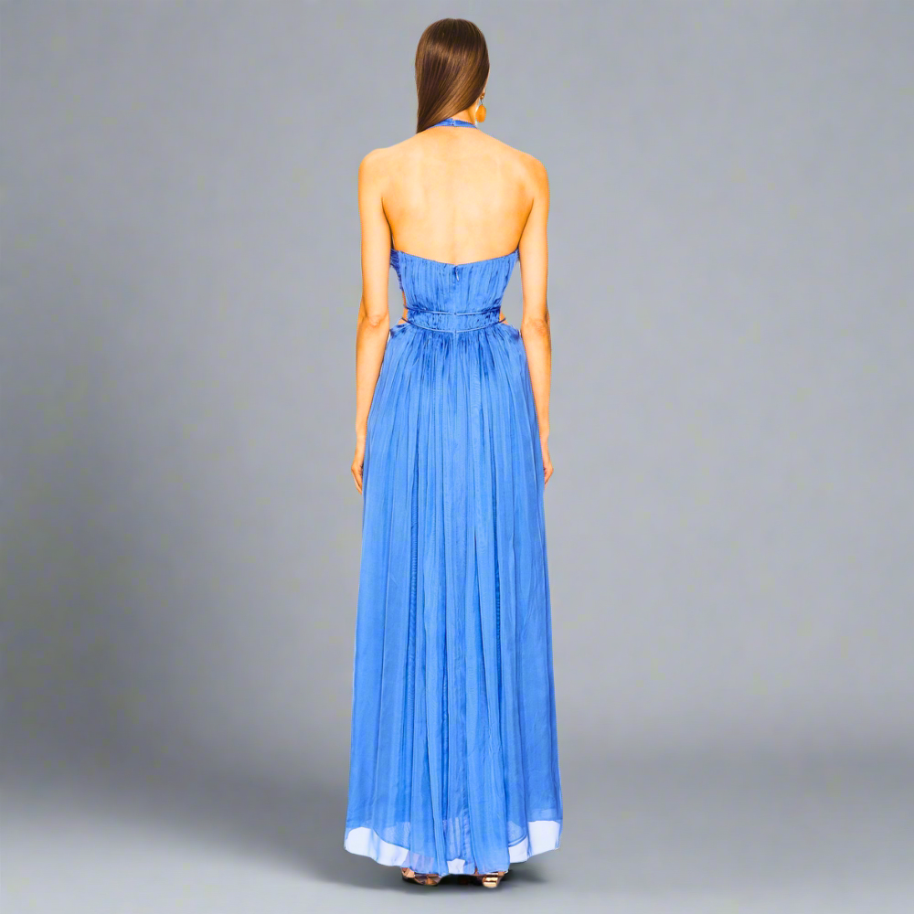 Azure Breeze Halter Gown Elegance Crate