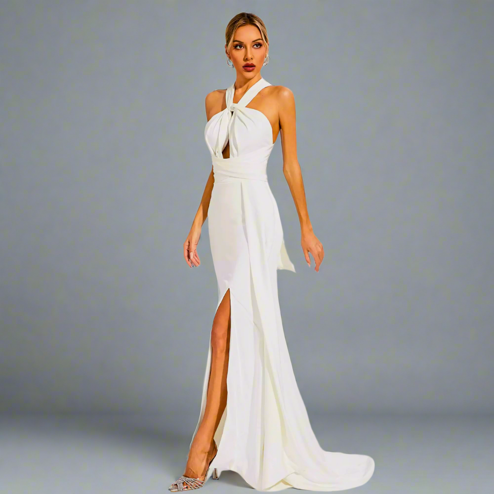 Ivory Grace Halter Gown Elegance Crate