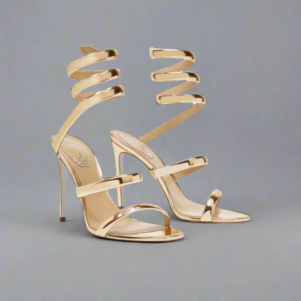 Golden Spiral Heels Elegance Crate