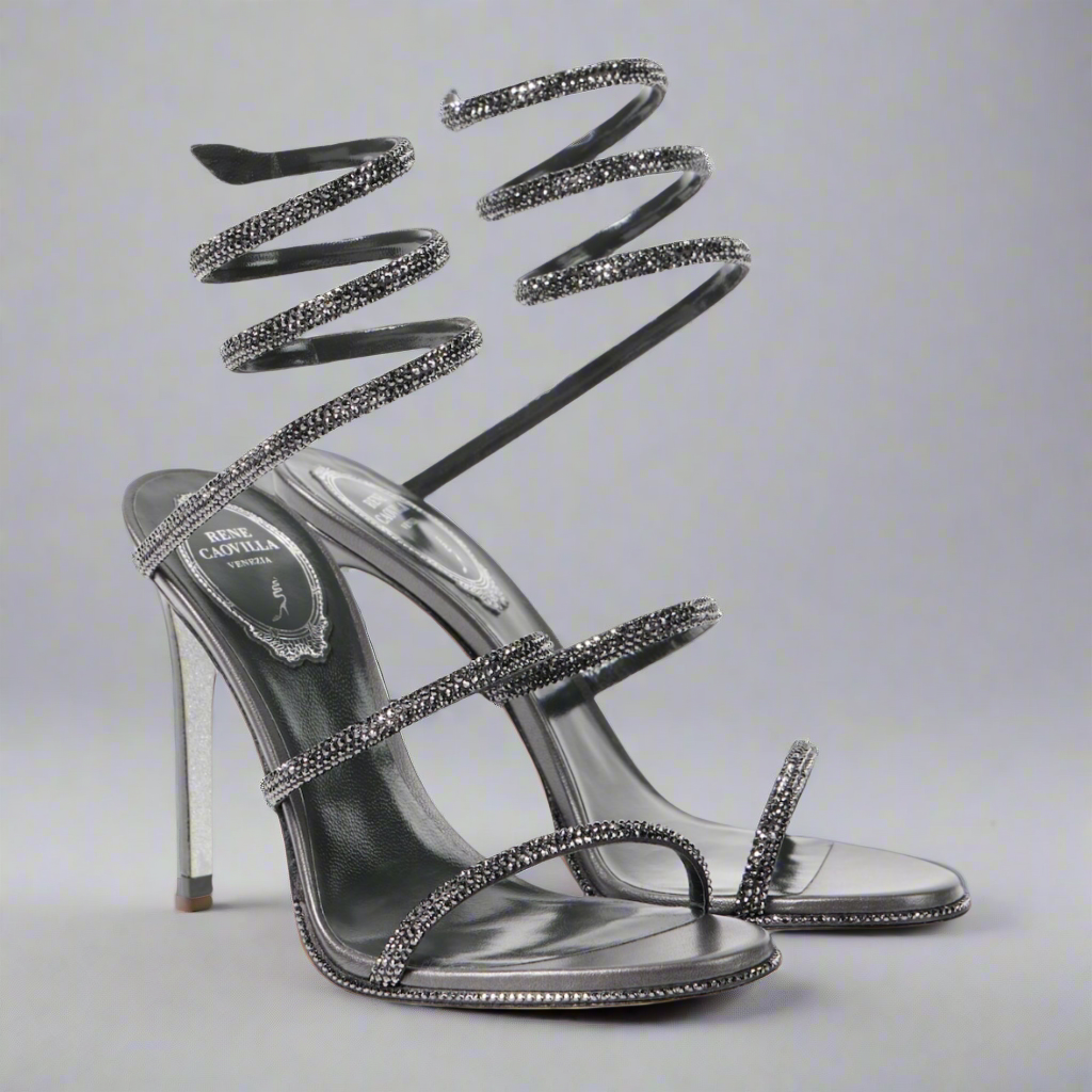 Zaorna Rhinestone Wrap Sandals Elegance Crate
