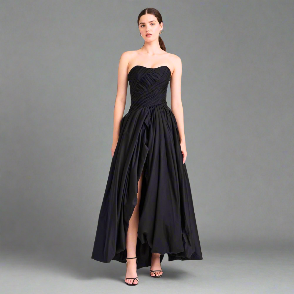 Bebis Strapless Ruched Maxi Dress Elegance Crate