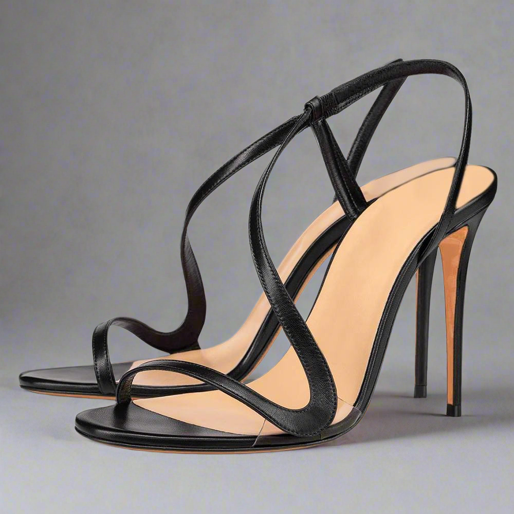 Serene Wave Strappy Heels Elegance Crate