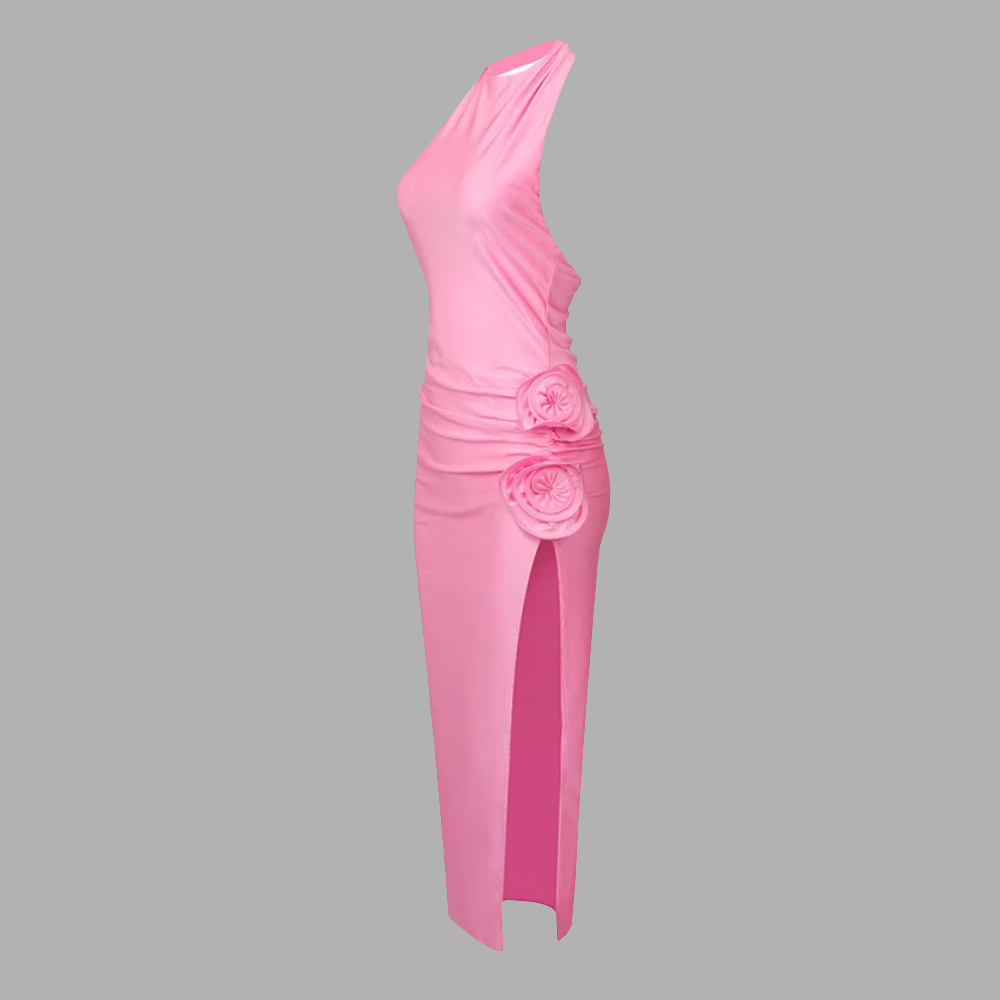Rosette Bloom Halter Gown Elegance Crate